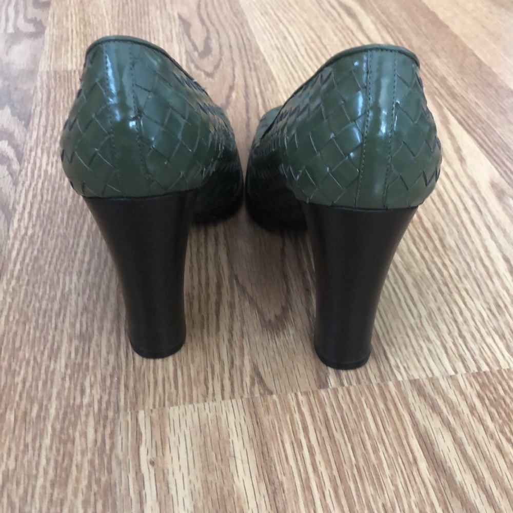 Bottega Veneta Made in Italy Olive green Leather heels, Size 8 1/2 - Picture 4 of 8